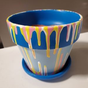 Hand Painted Terra Cotta Flower Pot